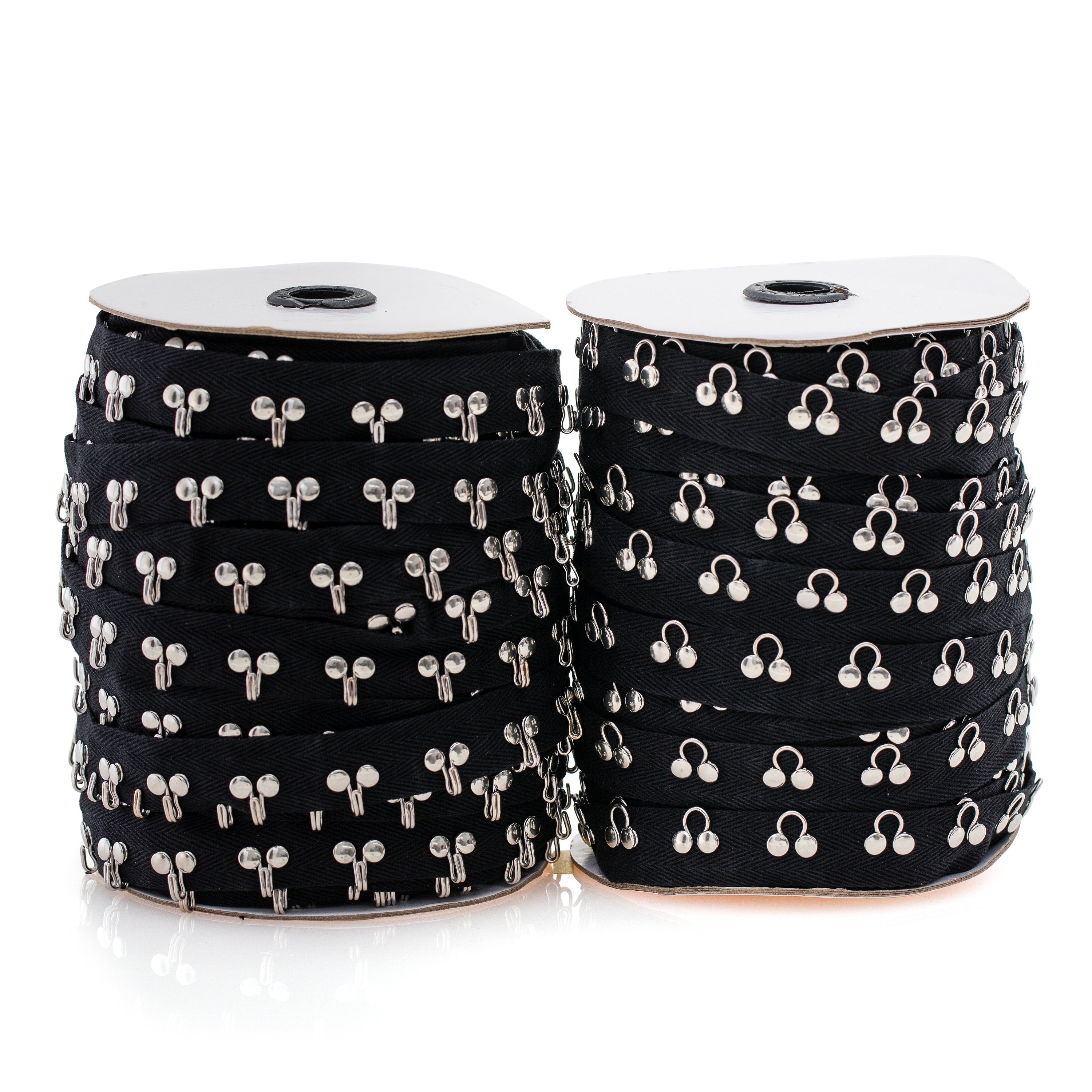 Black hook and eye tape trim 1" width cotton hook and eye tape - TL391B