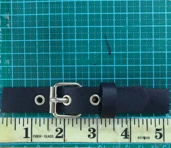 PU Leather Belt with Silver Buckle