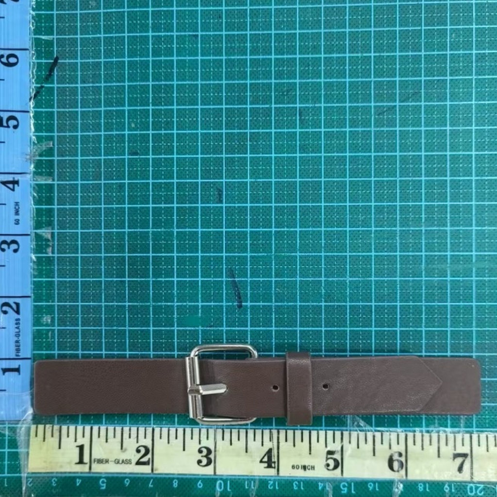 Brown PU Belt Strap with Metal Buckle