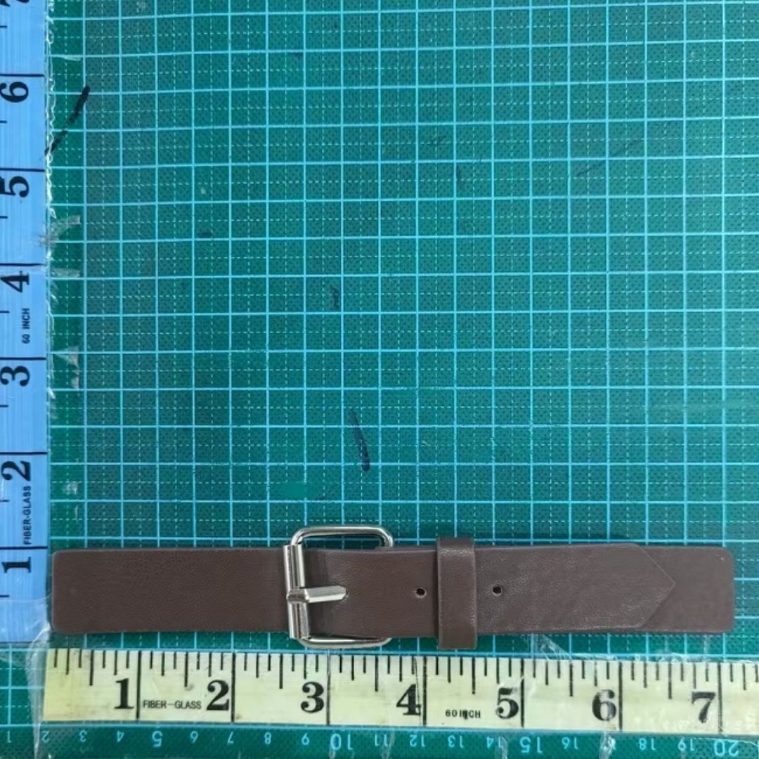 Brown PU Belt Strap with Metal Buckle