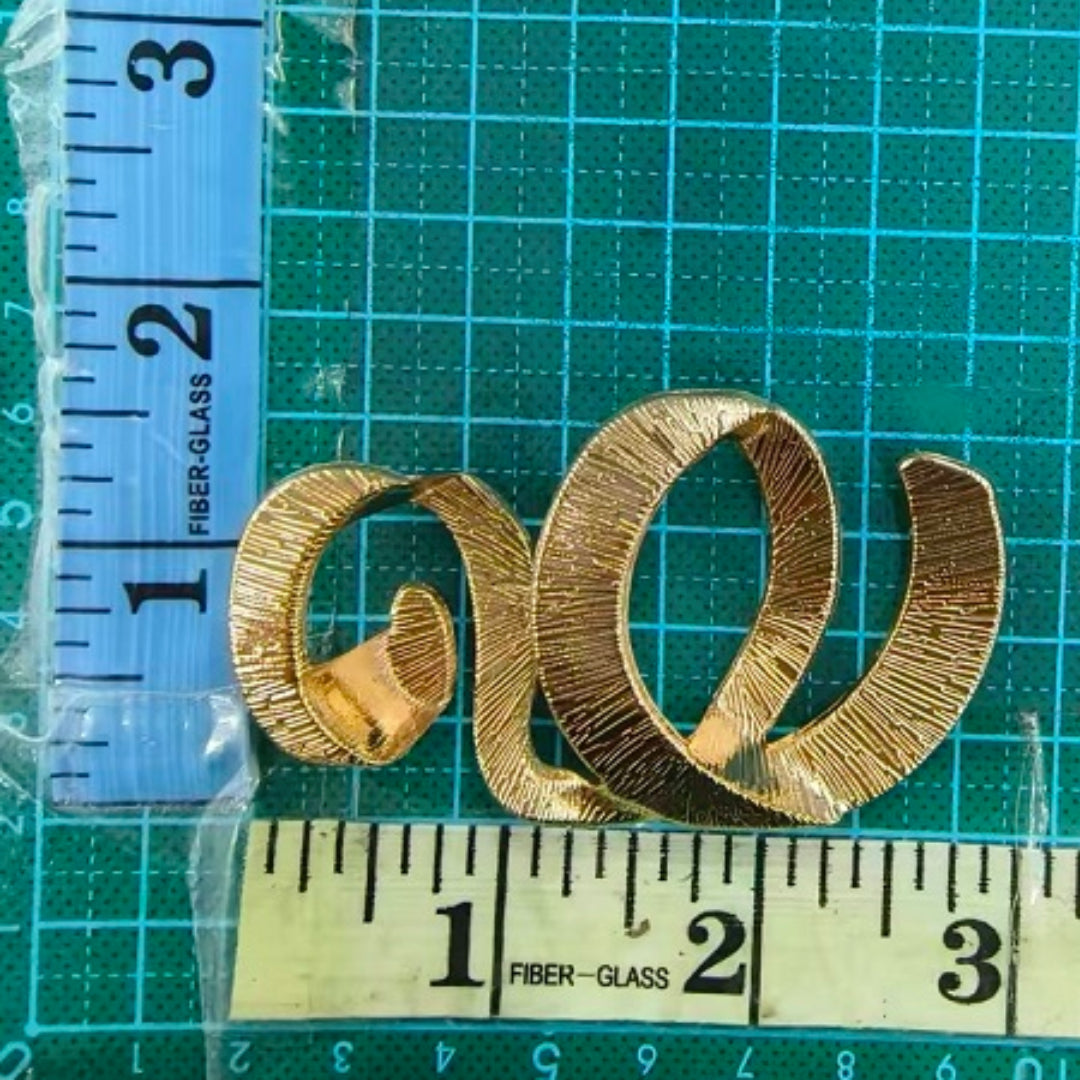 Artisan-Crafted Textured Gold Buckle