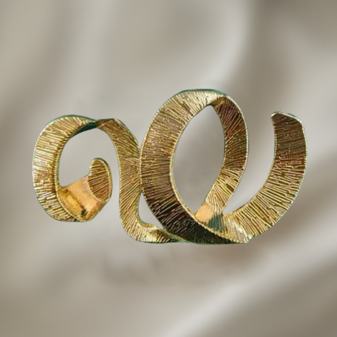 Artisan-Crafted Textured Gold Buckle