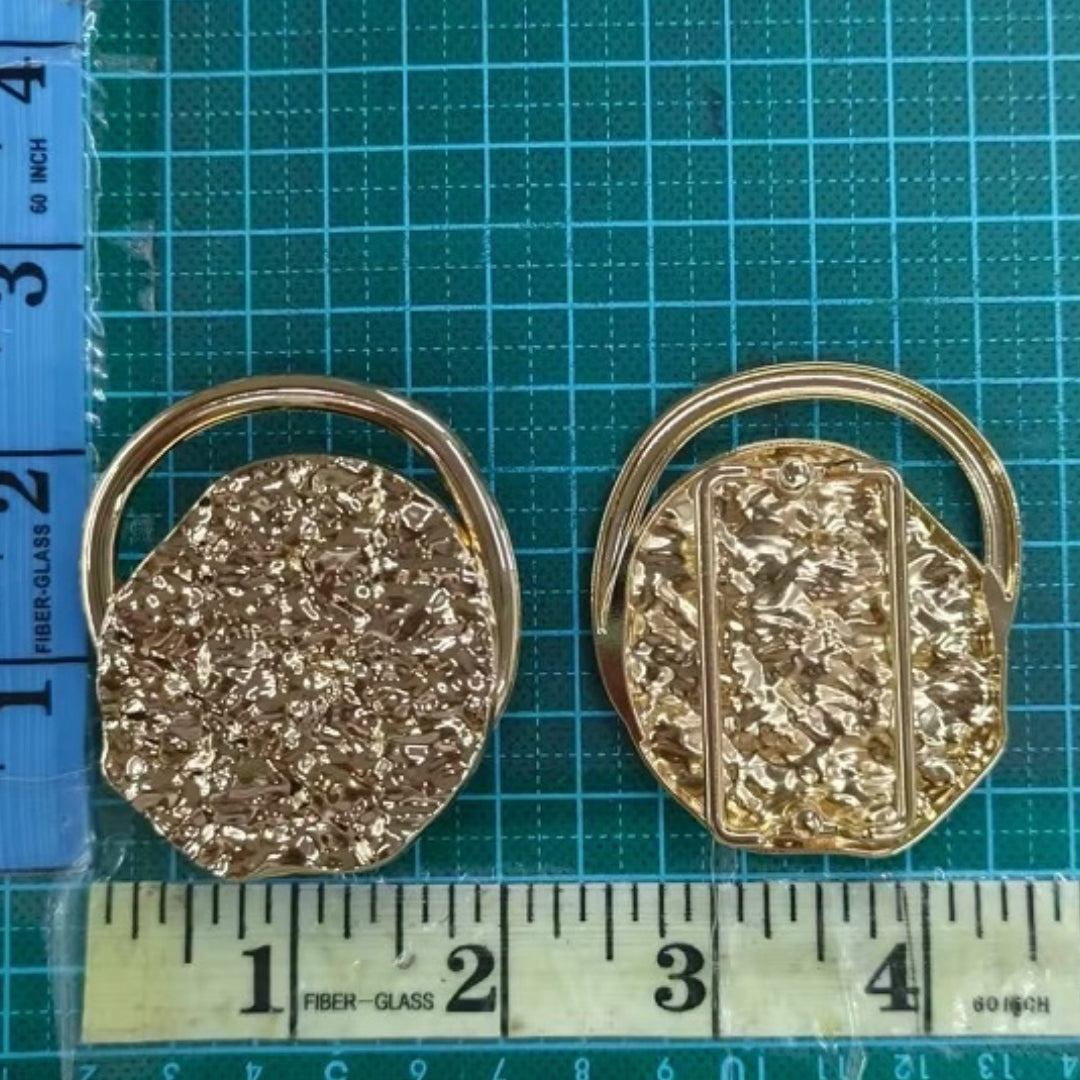 Artisan-Crafted Textured Circular Buckle