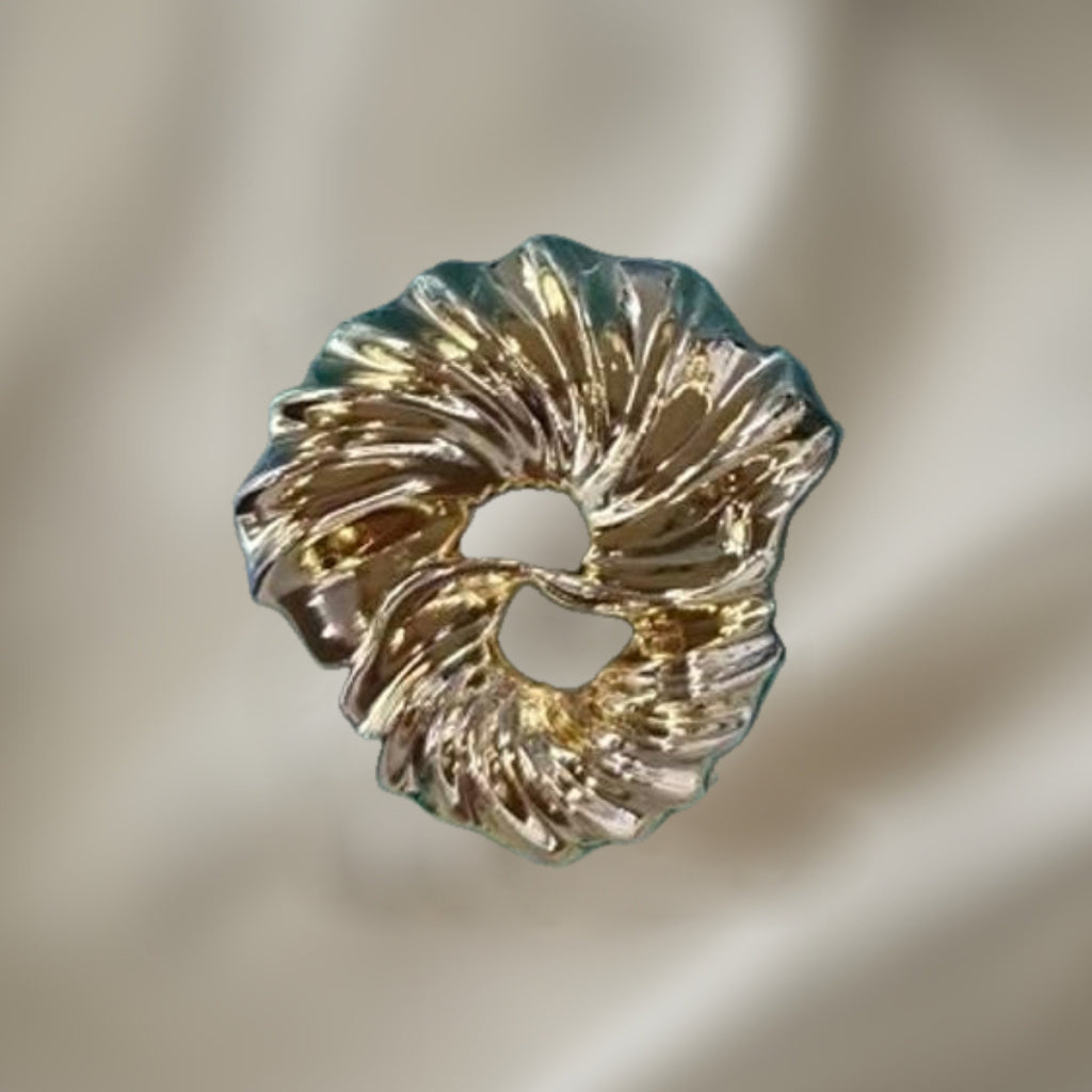 Metallic Wave BUTTON Gold