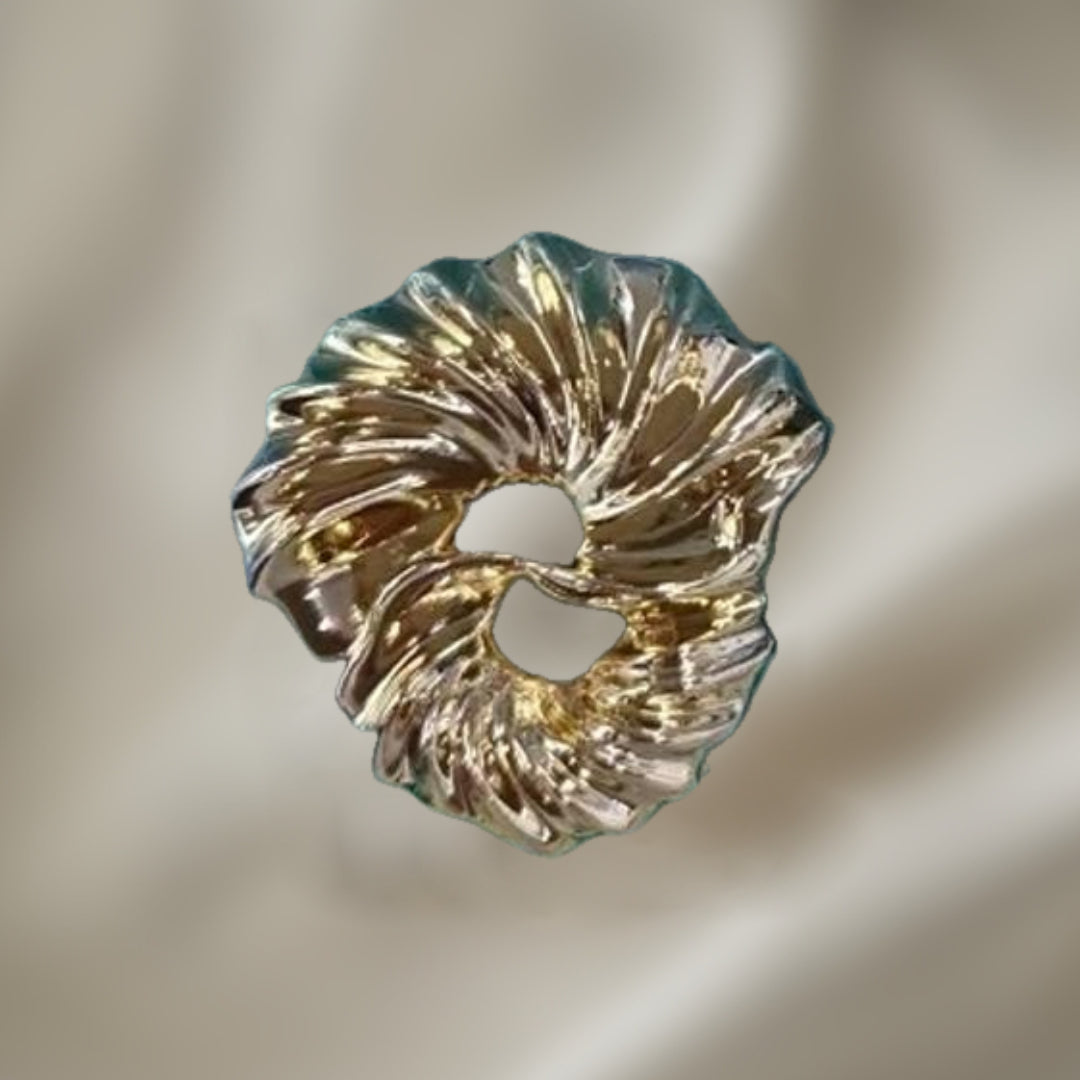 Metallic Wave BUTTON Gold