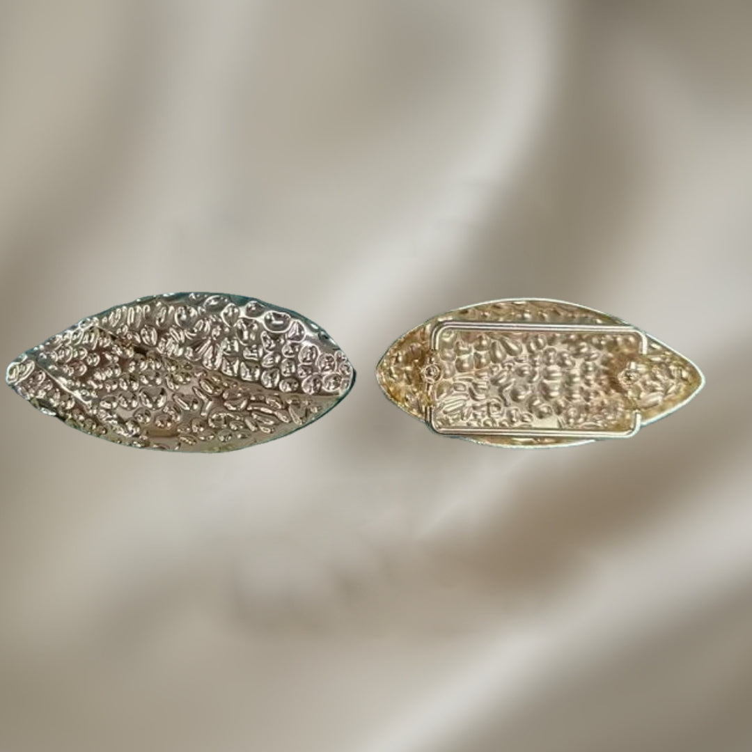 Artisan-Crafted Textured Oval Buckle