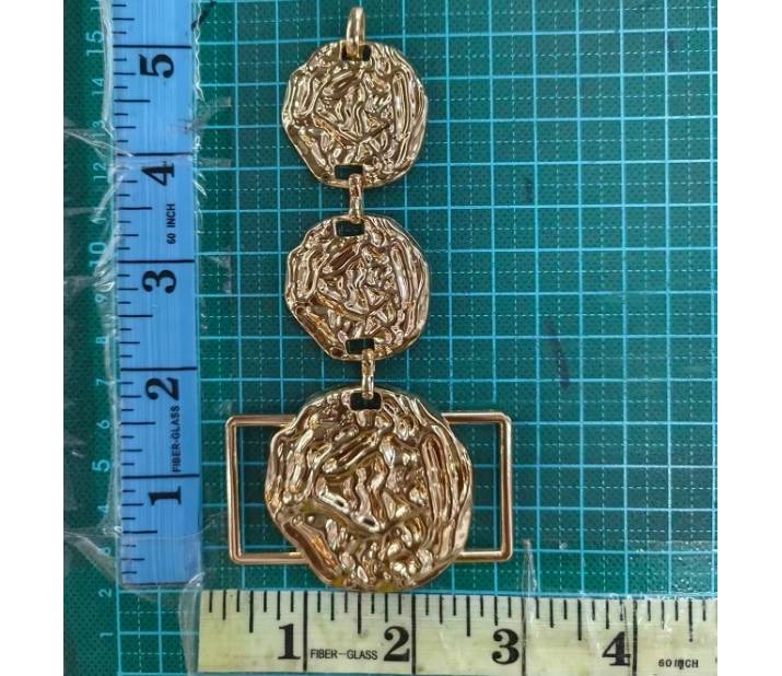 Vintage Gold-Tone Twisted Rope Design Decorative Buckle