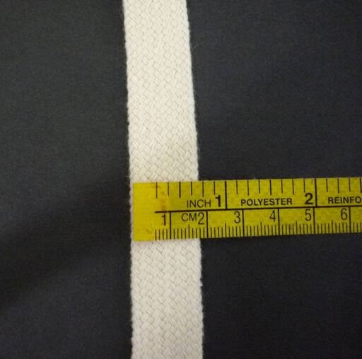 Beyond Trim 3/8" Cotton Black / White Flat Draw string Draw Cord Trim Lace 10 YARDS