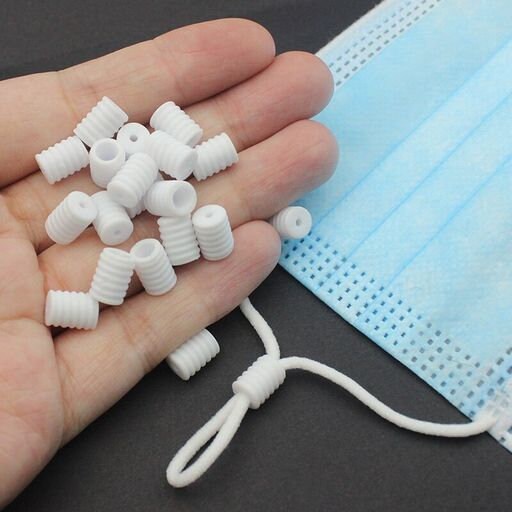 3mm,6mm Round Elastic Band Cord Ear Hanging Sewing For Face Mask 10 yards BLACK&WHITE