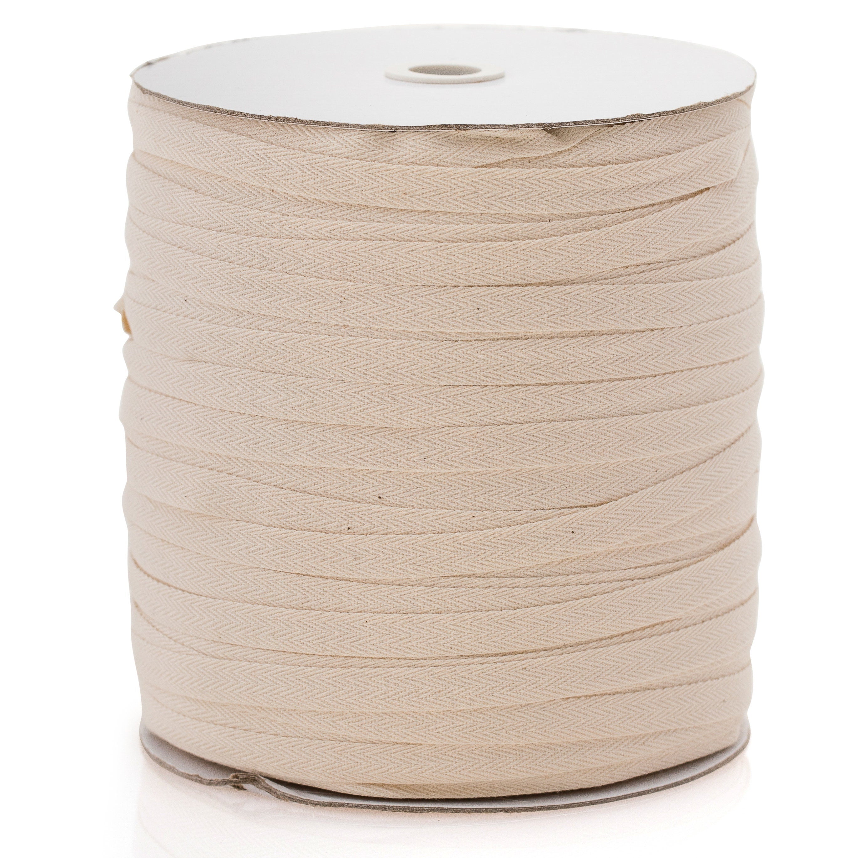 10 yards Herringbone Tape Ribbon Washable Cotton Twill Tape Natural Webbing Bias Tape Binding for Sewing Craft DIY Supplies - LA9473