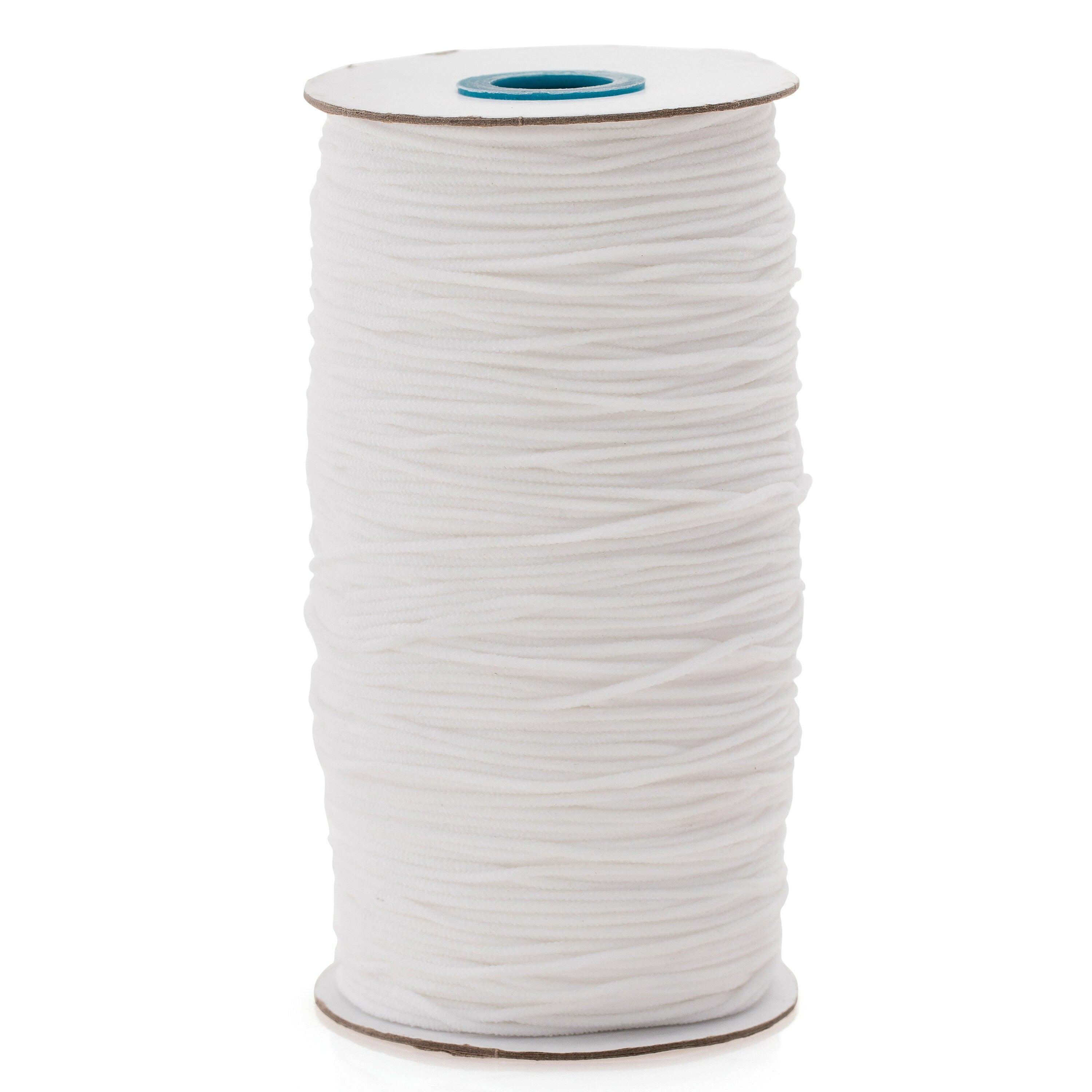 3mm,6mm Round Elastic Band Cord Ear Hanging Sewing For Face Mask 10 yards BLACK&WHITE