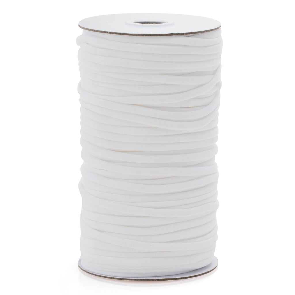 3mm,6mm Round Elastic Band Cord Ear Hanging Sewing For Face Mask 10 yards BLACK&WHITE