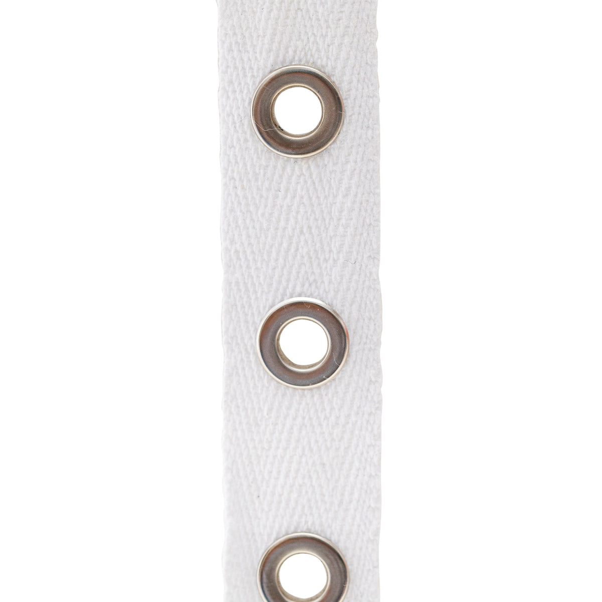 Black OR White Eyelet Sliver Plated Cotton Twill Tape By 10Yard