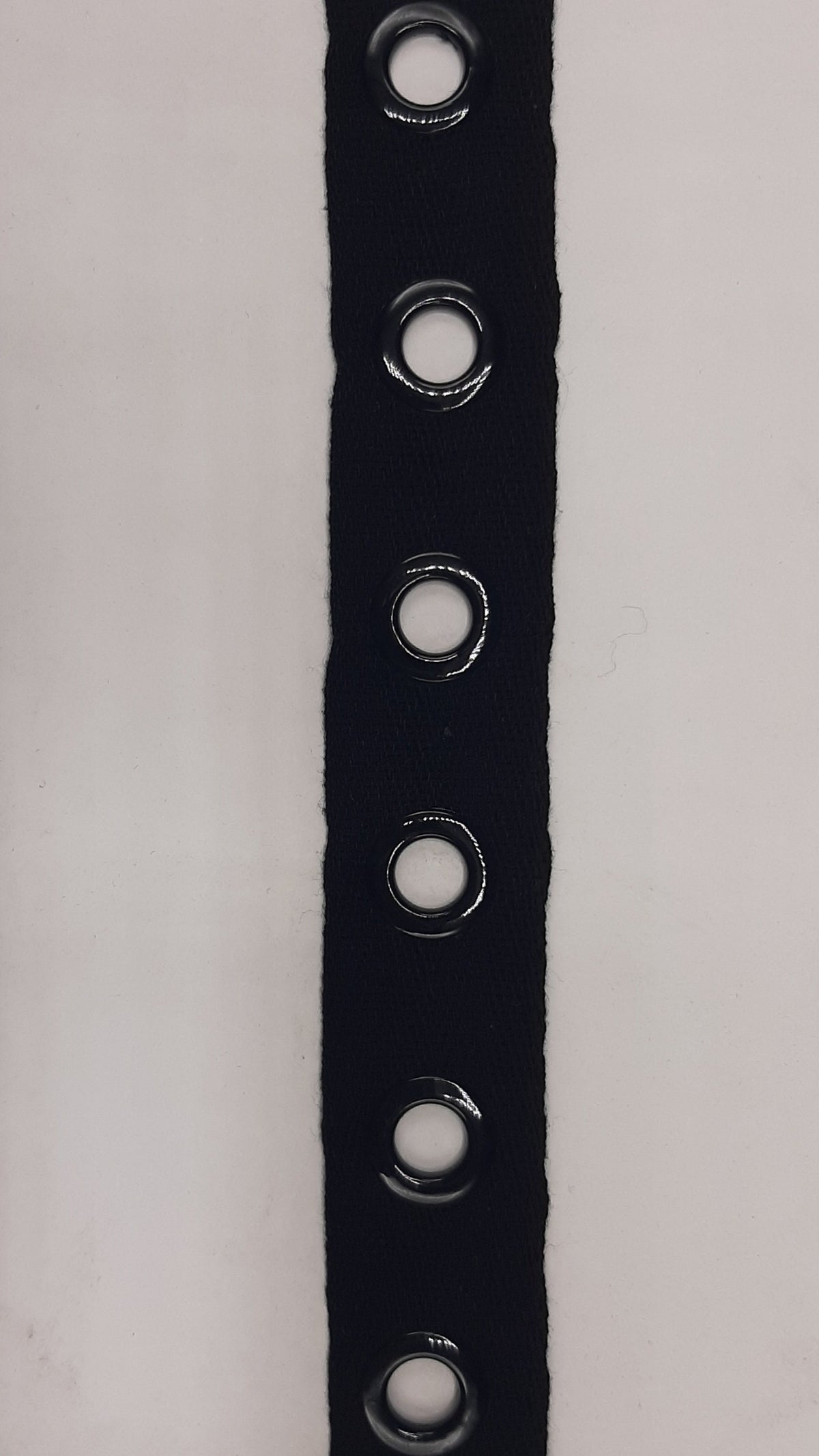 Black OR White Eyelet Sliver Plated Cotton Twill Tape By 10Yard