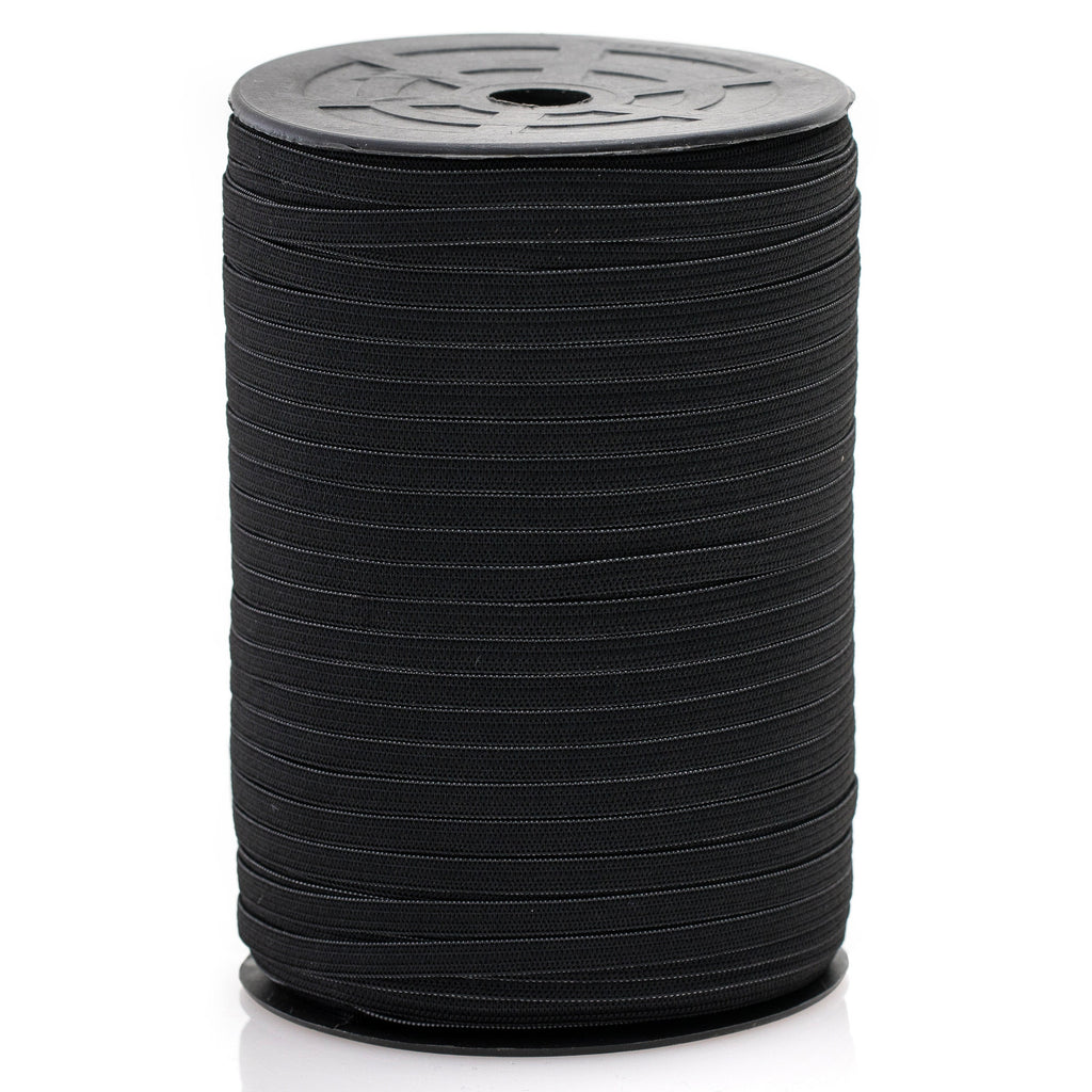 Elastic Band,1/8 Inch Width 10 Yards 3mm Flat Elastic Bands for Sewing Crafts DIY,Braided Elastic Cord,Elastic Rope,Black