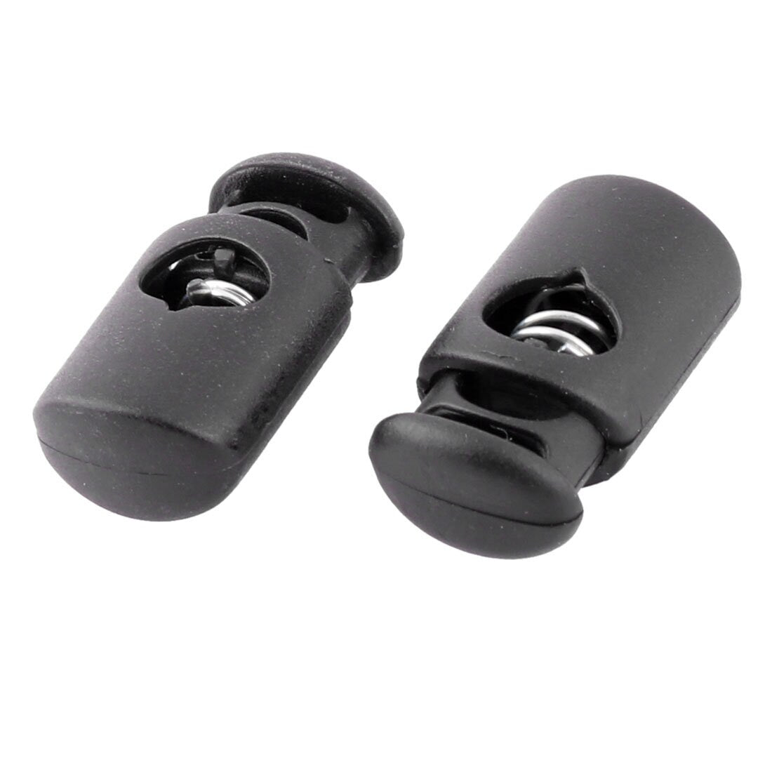 Beyond Trim Plastic Single Hole Cord Lock Stopper White & Black 100pcs