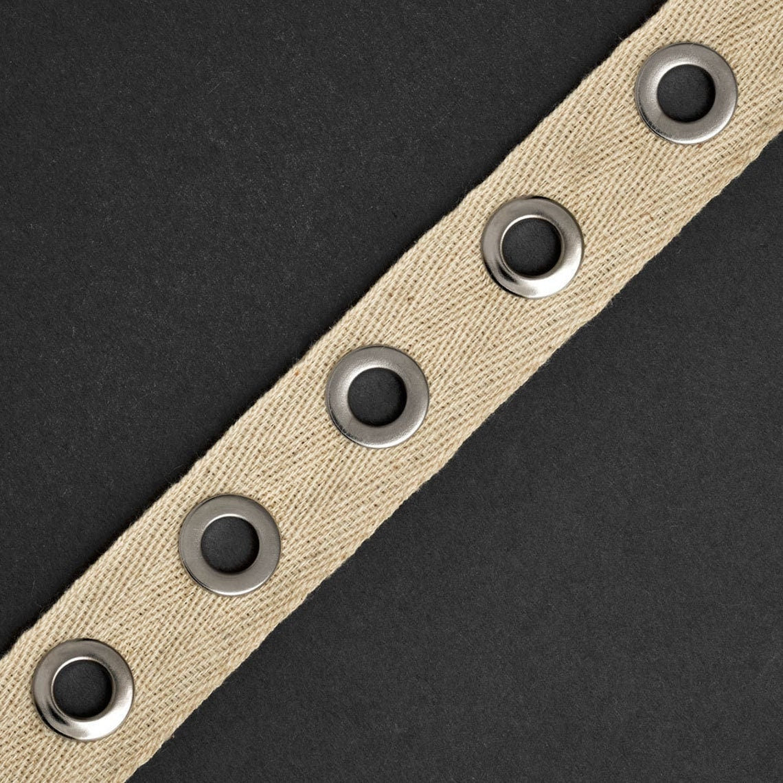 Metal Grommet /Eyelet Tape / Black cotton ribbon with nekel , natural cotton ribbon with nekel  / for bustier, lacing, Gothic style -3yd