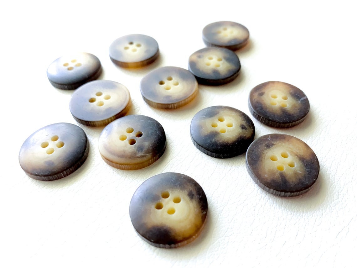 50 PCS vintage buttons Tiny Four Holes Sewing Button Blouse Shirt Replacement Button Raised Edge Button BT-1635