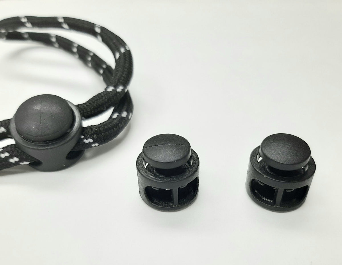 Plastic Cord Locks Spring Toggle Stopper Double Hole Cord Locks for Drawstring,Clothing, Shoelaces, Backpack, Lanyard - 10 pieces