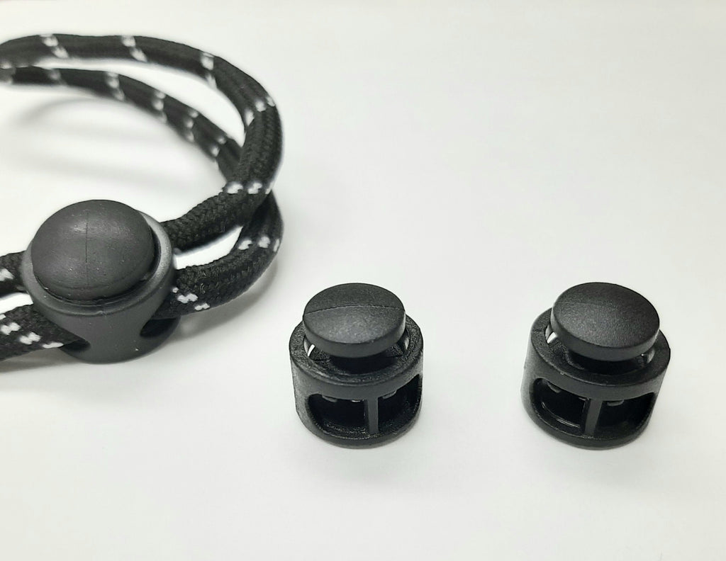 Plastic Cord Locks Spring Toggle Stopper Double Hole Cord Locks for Drawstring,Clothing, Shoelaces, Backpack, Lanyard - 10 pieces