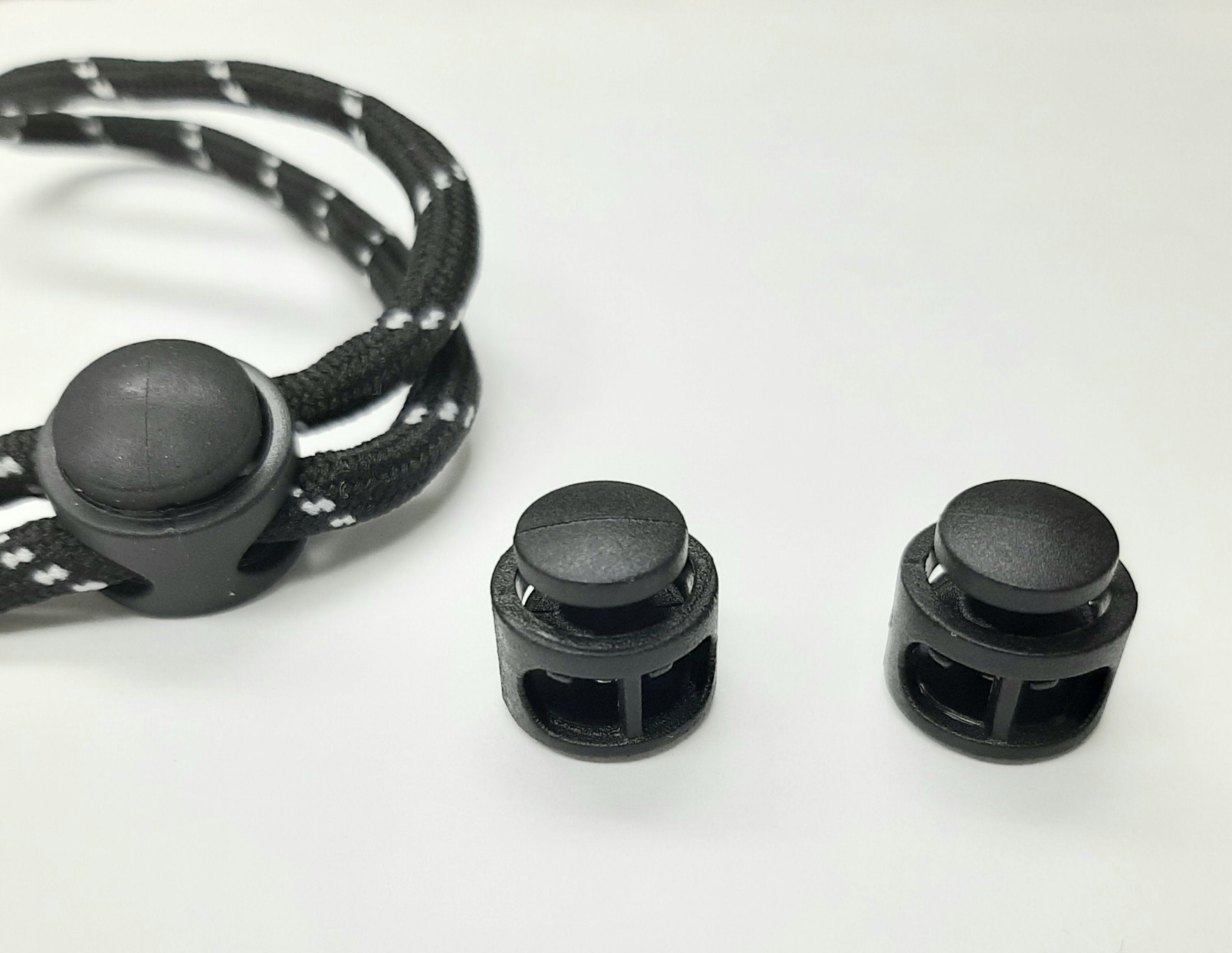 Plastic Cord Locks Spring Toggle Stopper Double Hole Cord Locks for Drawstring,Clothing, Shoelaces, Backpack, Lanyard - 10 pieces