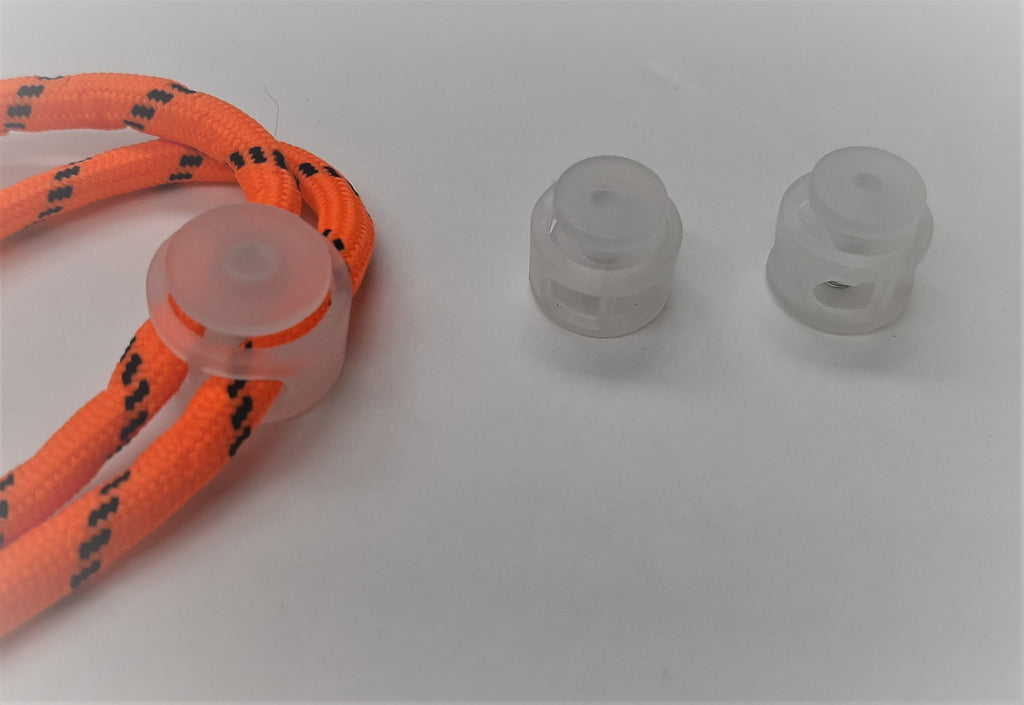 Plastic Cord Locks Spring Toggle Stopper Double Hole Cord Locks for Drawstring,Clothing, Shoelaces, Backpack, Lanyard - 10 pieces