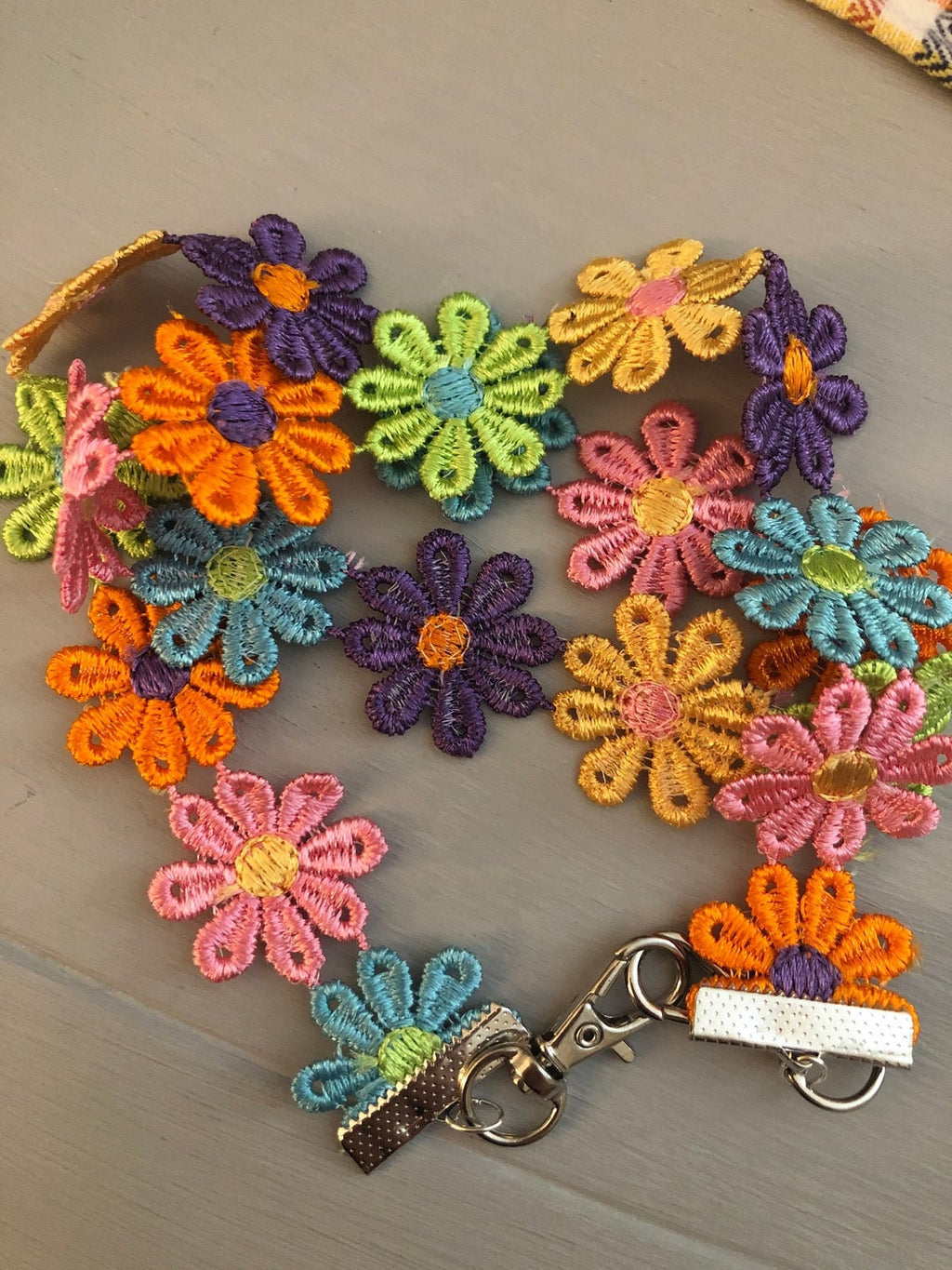 Flower Lace Mask Strap Handmade Face Mask Accessorizes Necklace Mask Strap Saver Crystal Sparkle  Mask Straps Lace Mask Strap  MT-269