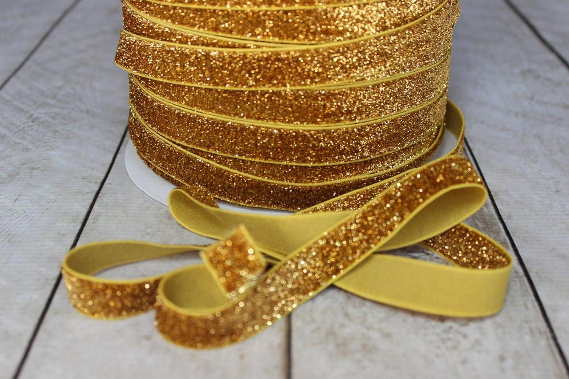 5 Yards Glitter elastic bands 5/8 inch FOE Stretch Velvet Sewing Elastic Garment accessories DIY Hair Elastic Headbands Hair bows supply