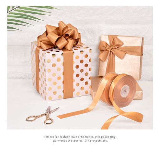Beyond Trim Satin Ribbon Double Face Soft Sewing Binding Gift Wrapping Decoration Party Wedding Arts Crafts  Roll 100 Yard 164-anti mauve