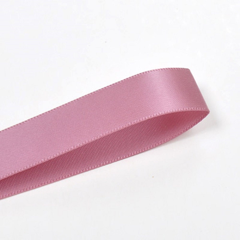 Beyond Trim Satin Ribbon Double Face Soft Sewing Binding Gift Wrapping Decoration Party Wedding Arts Crafts Roll 100 Yard 165 Rosy Mauve