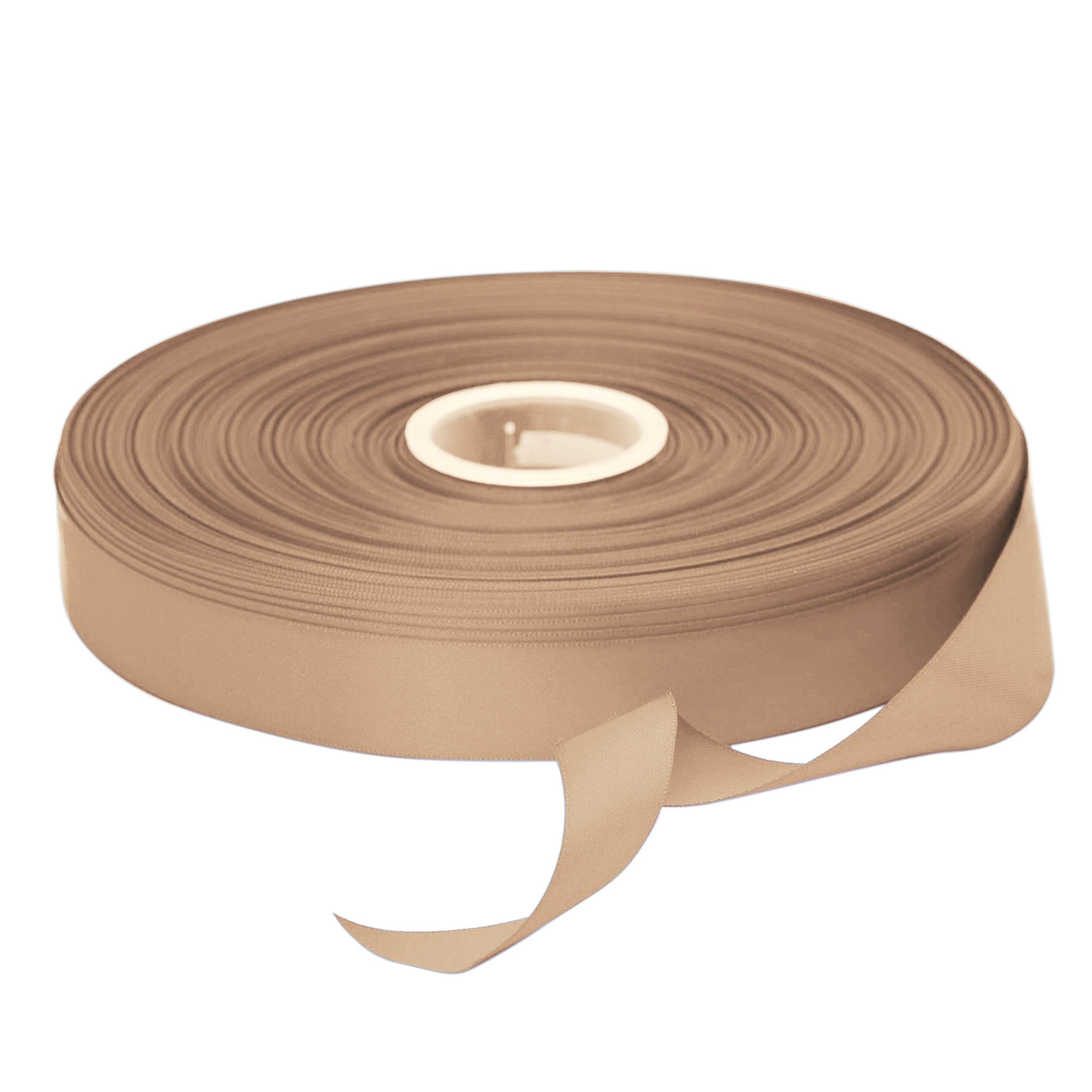 Beyond Trim Satin Ribbon Double Face Soft Sewing Binding Gift Wrapping Decoration Party Wedding Arts Crafts D??cor DIY Roll 100 Yard 835 Tan