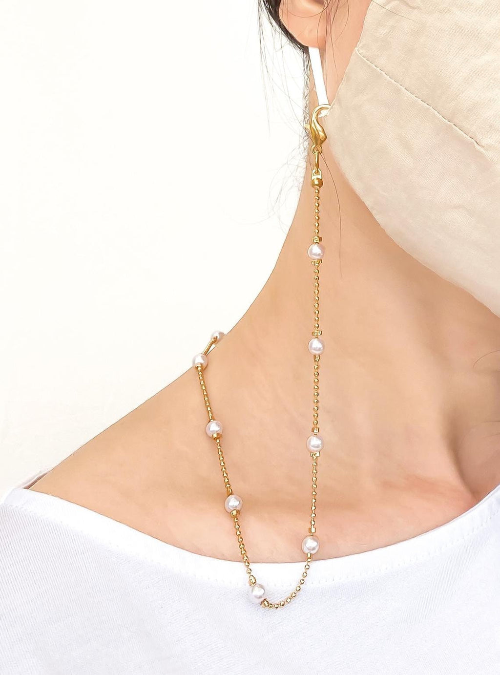 Pearl Mask Hanging Chain, Mask Chain, Face Mask Hanger, Mask Necklace, Neck Chain for Face Mask, Face Mask Lanyard T5022 / T5038
