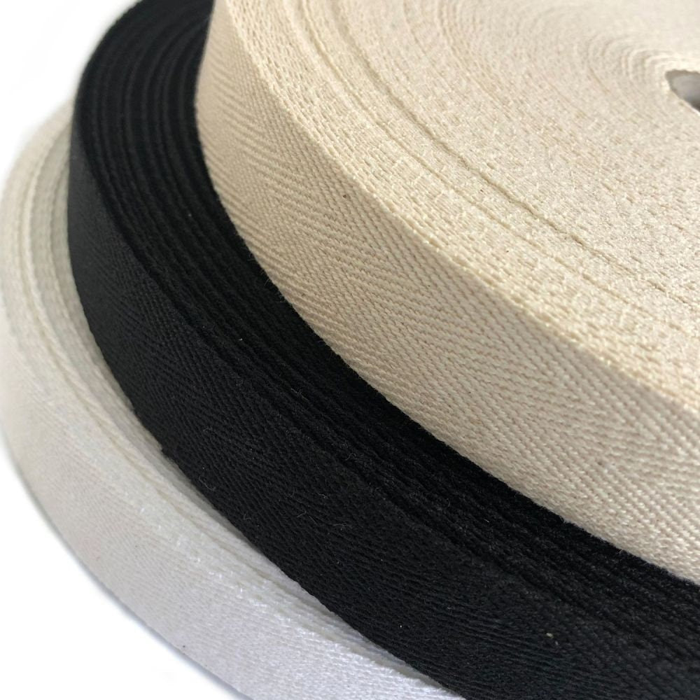 5 yards natural cotton twill tape, choose your size, 100% cotton herringbone tape, ivory twill tape FREE SHIPPING! - LA9473