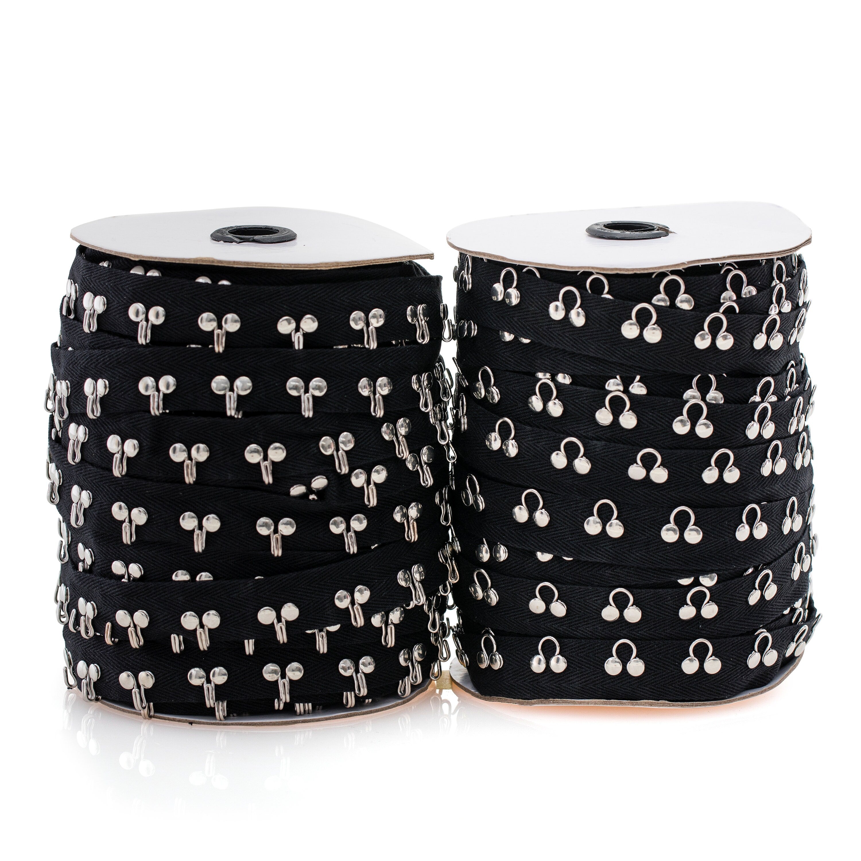 Black hook and eye tape trim 1" width cotton hook and eye tape - TL391B