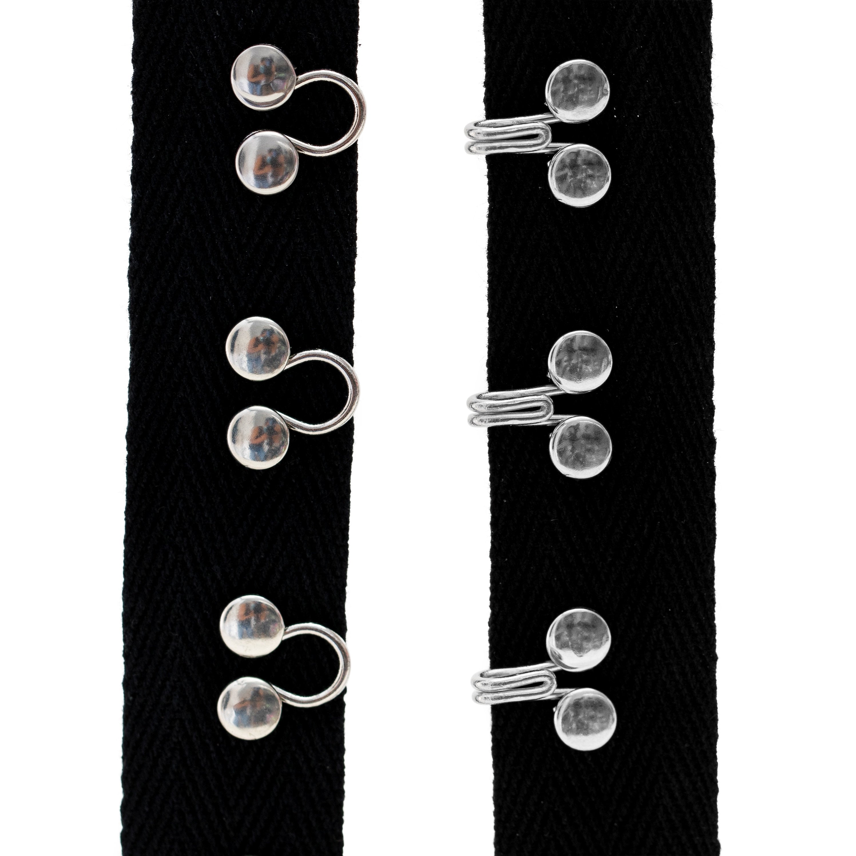 Black hook and eye tape trim 1" width cotton hook and eye tape - TL391B