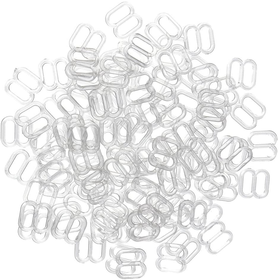 Plastic BRA Rings OR Sliders in pair set for swimwear or bra making - plastic