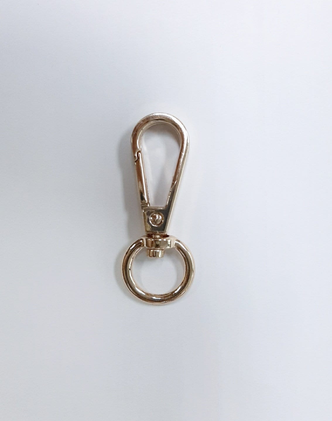 Metal Egg Shaped Push Gate Swivel Snap Hook - Gold - 2pcs