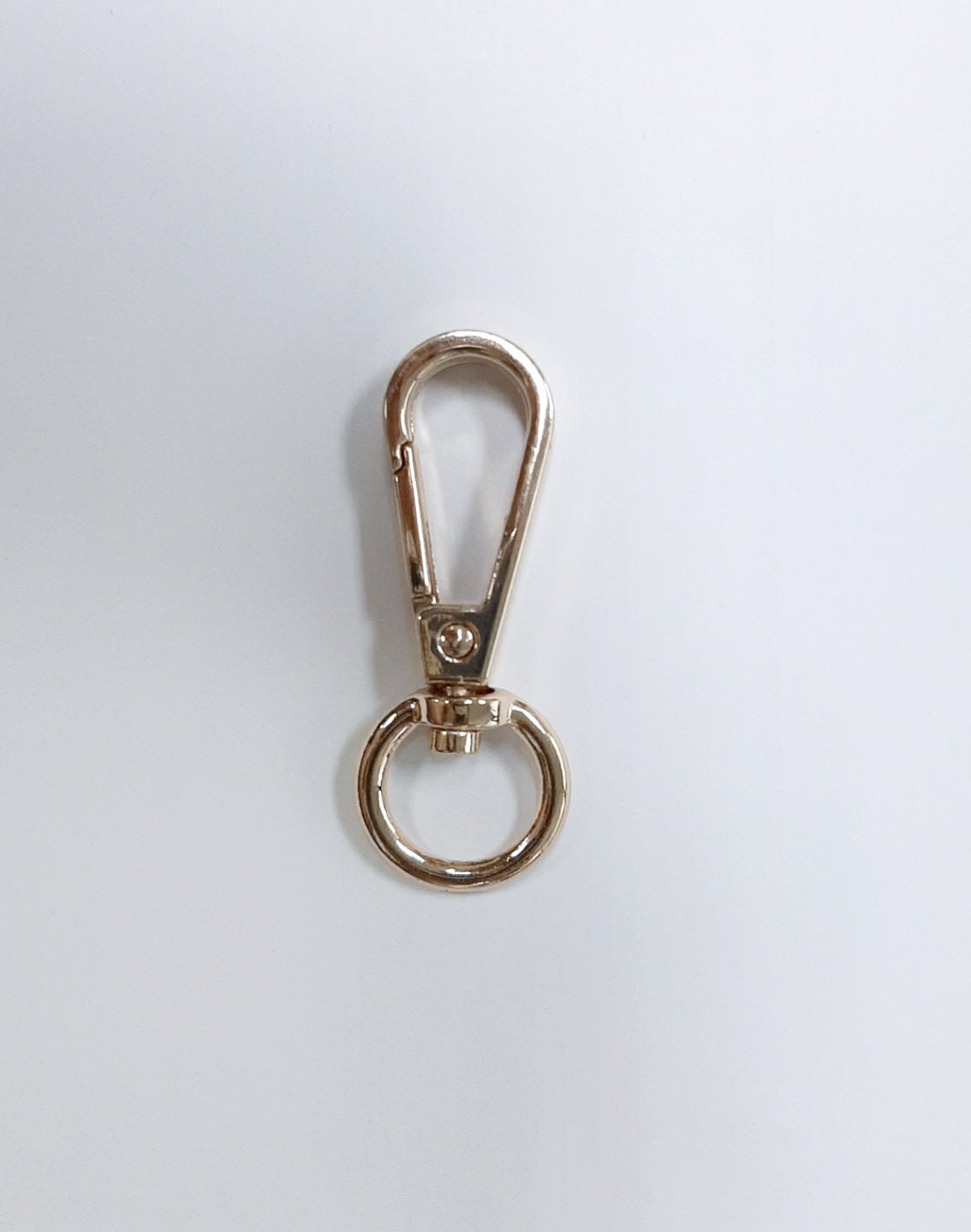 Metal Egg Shaped Push Gate Swivel Snap Hook - Gold - 2pcs
