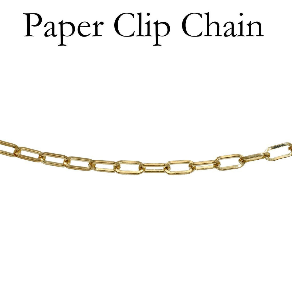 Paperclip Chain Gold/Silver Color Long Oval Rectangle Paper Clip Chain 1 yard, 3 feet Lead, Unfinished Link Chain