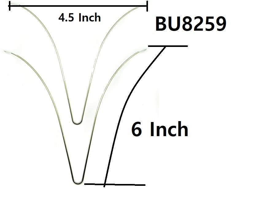 6 Pcs!!! V Separator wire-White Coated Metal Bra Separators or V Wires. Rounded Metal