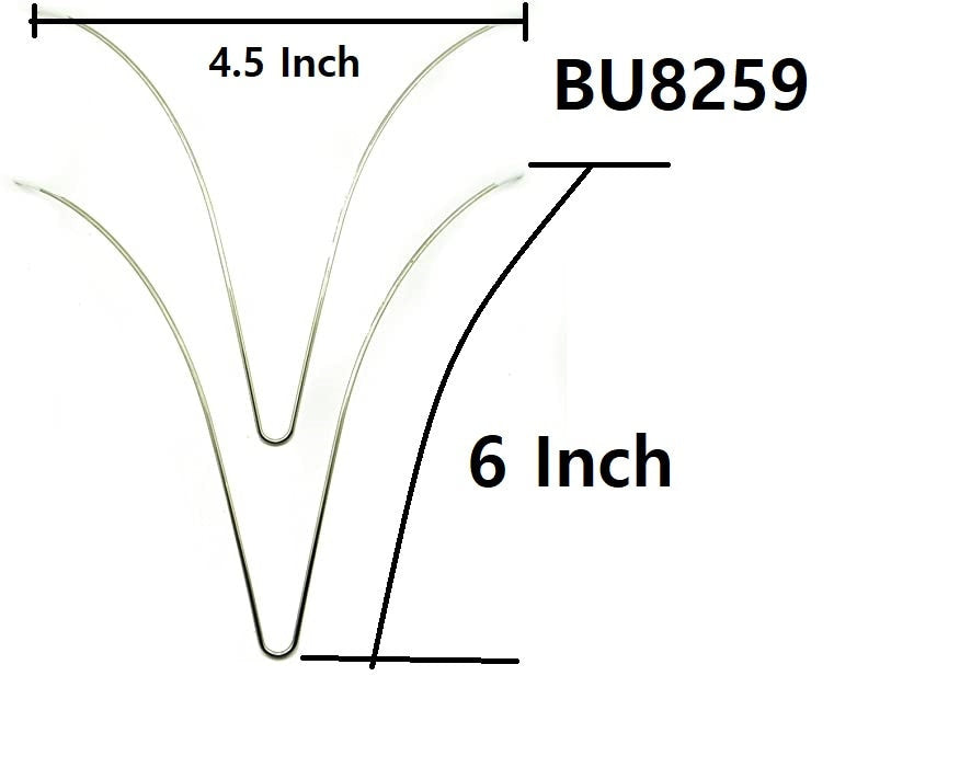 6 Pcs!!! V Separator wire-White Coated Metal Bra Separators or V Wires. Rounded Metal