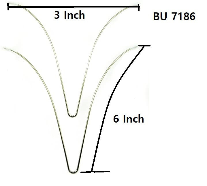 6 Pcs!!! V Separator wire-White Coated Metal Bra Separators or V Wires. Rounded Metal