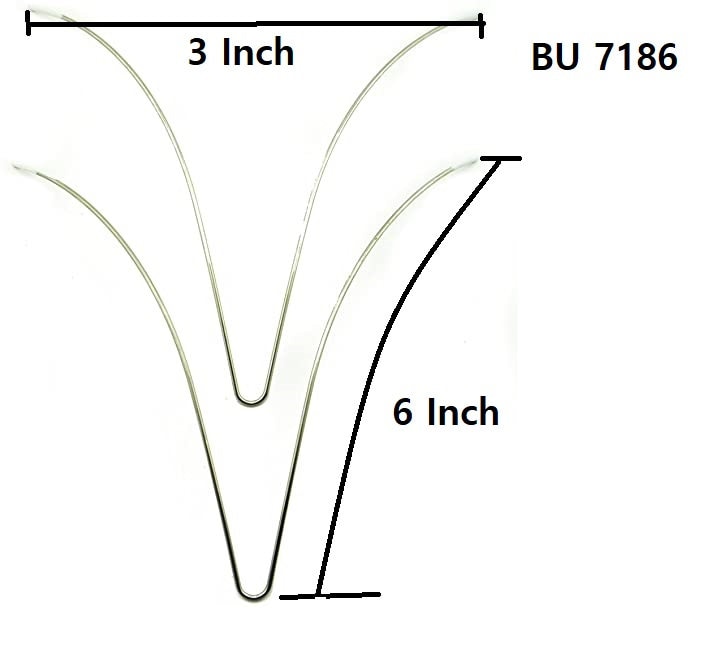 6 Pcs!!! V Separator wire-White Coated Metal Bra Separators or V Wires. Rounded Metal