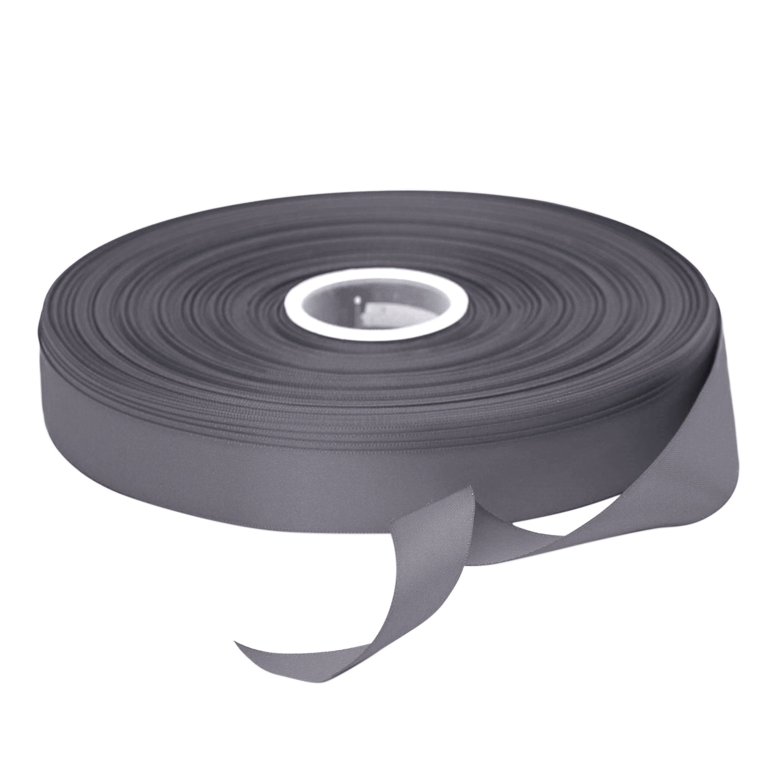 Beyond Trim Satin Ribbon Double Face Soft Sewing Binding Gift Wrapping Decoration Party Wedding Arts Crafts  Roll 100 Yard 077 Charcoal