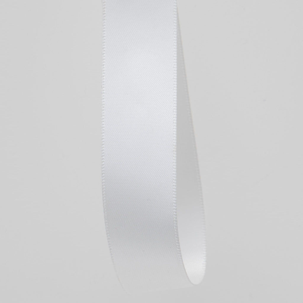 Beyond Trim Satin Ribbon Double Face Soft Sewing Binding Gift Wrapping Decoration Party Wedding Arts Crafts Roll 100 Yard  White