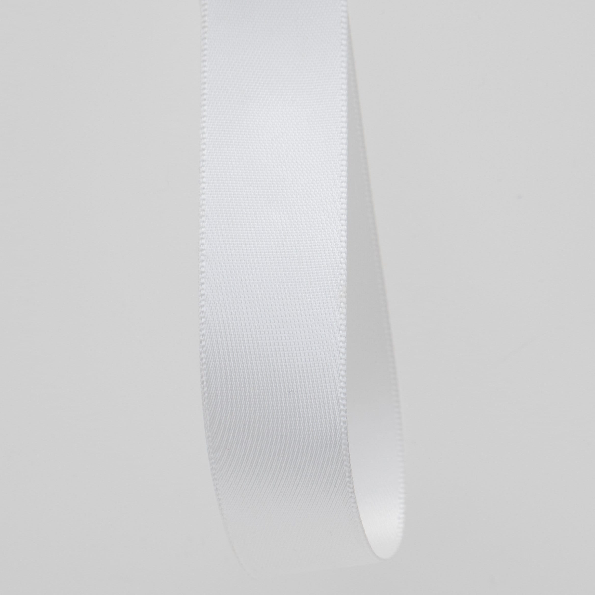 Beyond Trim Satin Ribbon Double Face Soft Sewing Binding Gift Wrapping Decoration Party Wedding Arts Crafts Roll 100 Yard  White