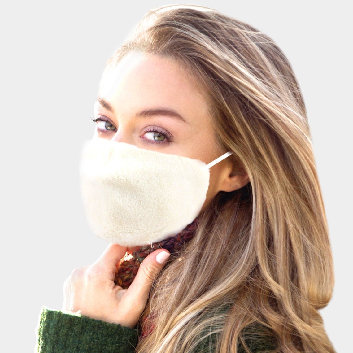 Holiday, Christmas, Winter Masks, Faux Fur Warm Face Mask for Winter, Adult Face Mask, Reusable and Washable, best Gift