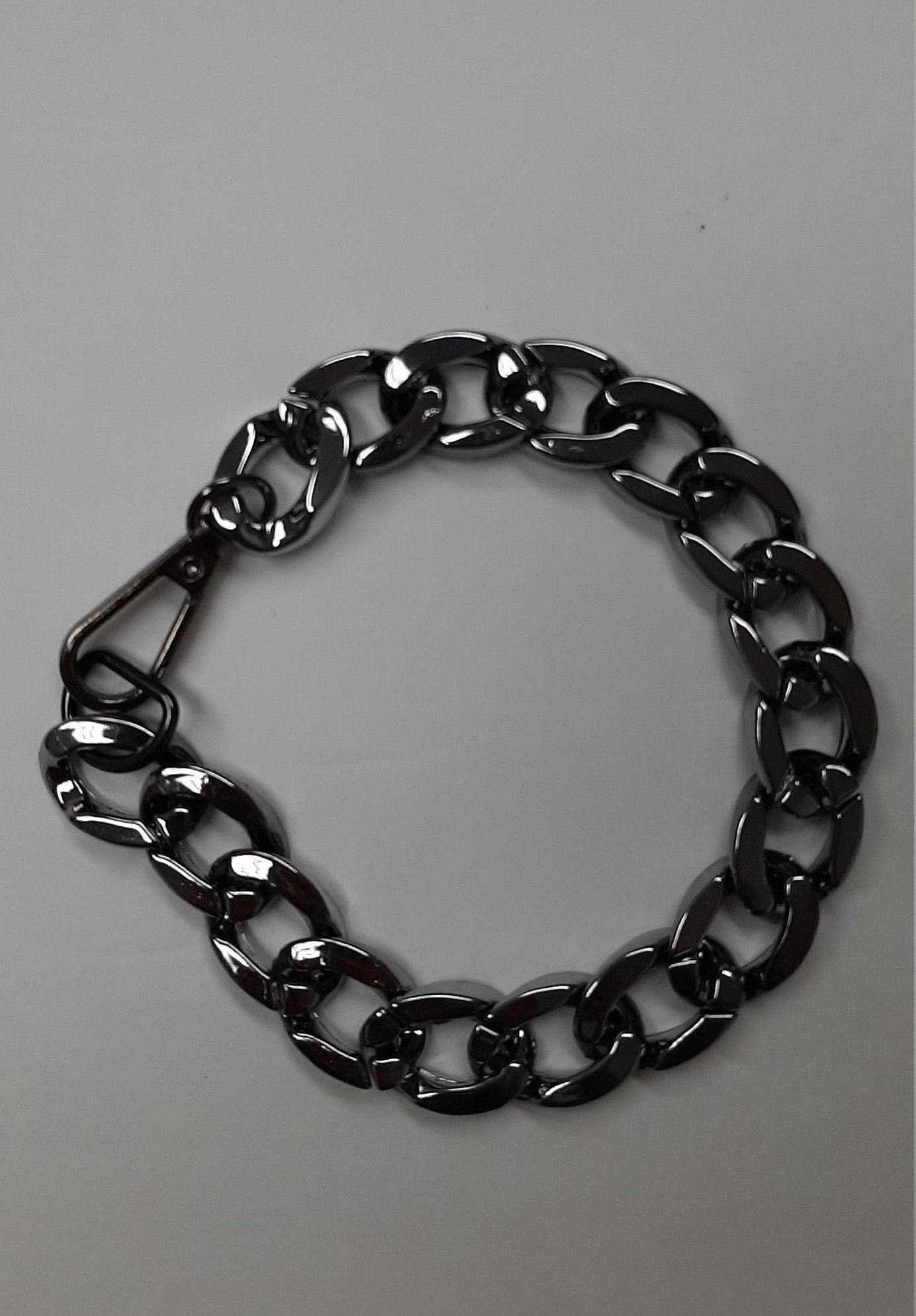 Chunky Gold Curb Chain Bracelet ,smooth gold curb chain bracelet ,gold Sliver and Gunmetal  link chain bracelet