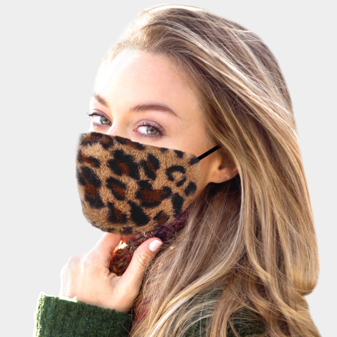 Holiday, Christmas, Winter Masks, Faux Fur Warm Face Mask for Winter, Adult Face Mask, Reusable and Washable, best Gift