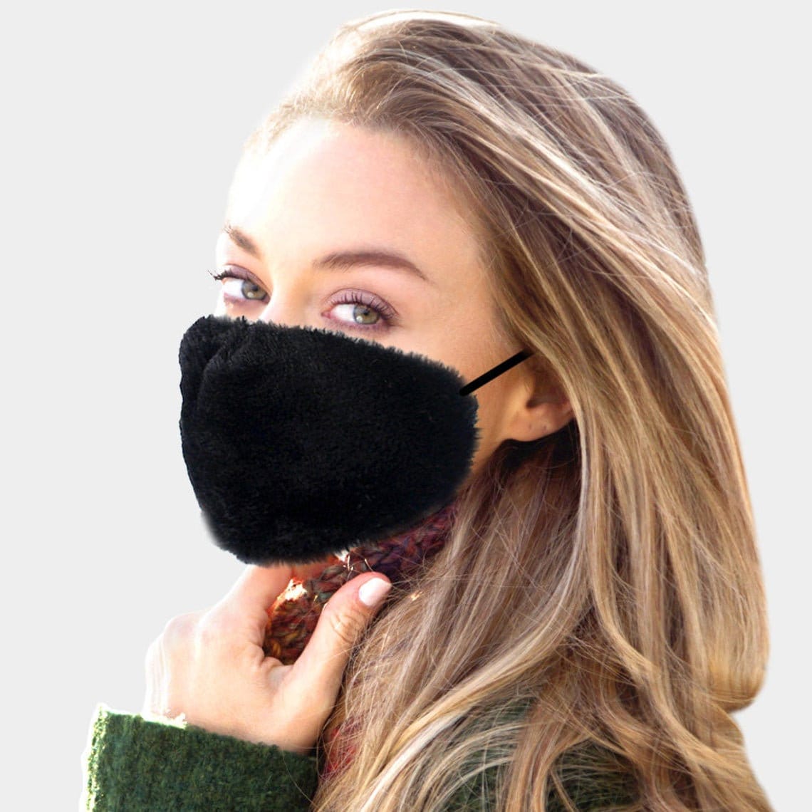 Holiday, Christmas, Winter Masks, Faux Fur Warm Face Mask for Winter, Adult Face Mask, Reusable and Washable, best Gift